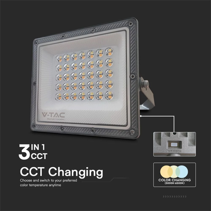 REFLECTOR LED SMD 30W 3IN1 IP65 CABLU - GRI [6]