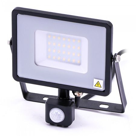 REFLECTOR LED SMD 30W 4000K IP44 CU SENZOR MISCARE - NEGRU/GRI [1]