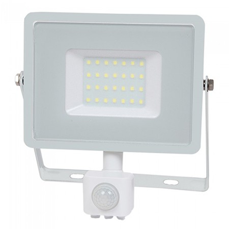 REFLECTOR LED SMD 30W 6400K IP44 CU SENZOR MISCARE - ALB [1]