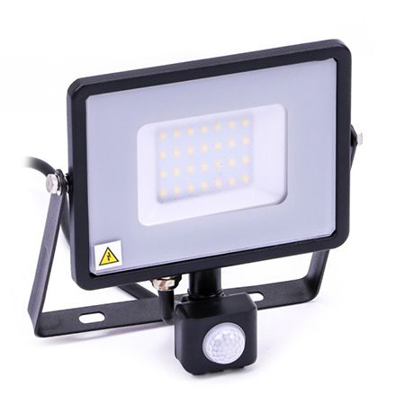 REFLECTOR LED SMD 30W 6400K IP44 CU SENZOR MISCARE - NEGRU/GRI [1]