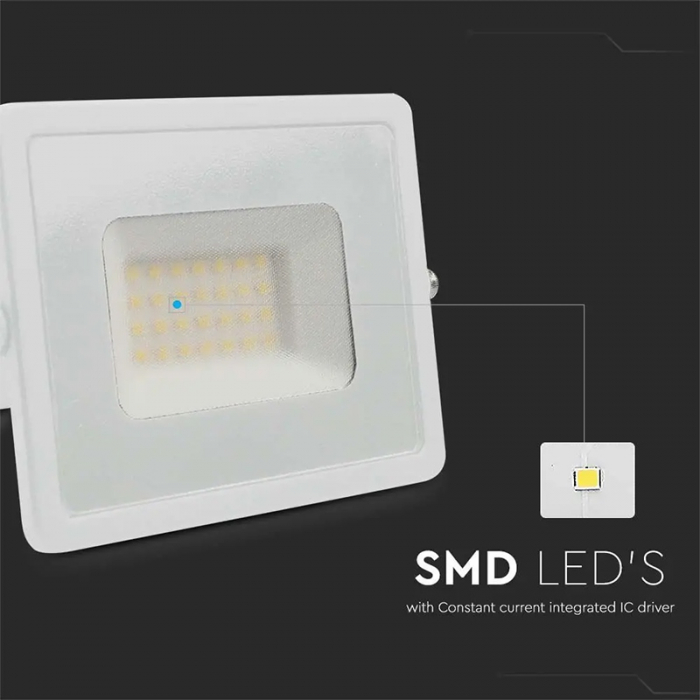 REFLECTOR LED SMD 30W 6400K IP65 - ALB [7]