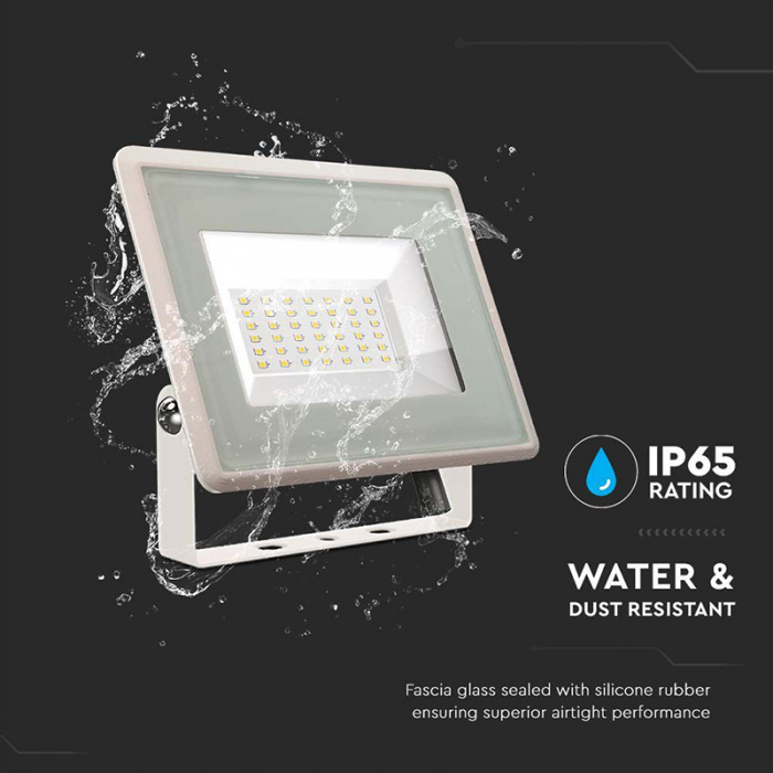 REFLECTOR LED SMD 30W 6500K IP65 - ALB [10]