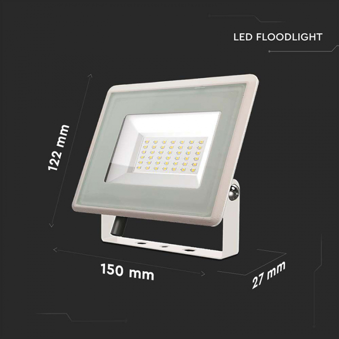 REFLECTOR LED SMD 30W 6500K IP65 - ALB [6]