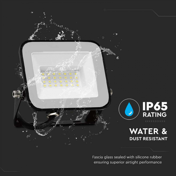 REFLECTOR LED SMD 30W 6500K IP65 CIP SAMSUNG - NEGRU [10]