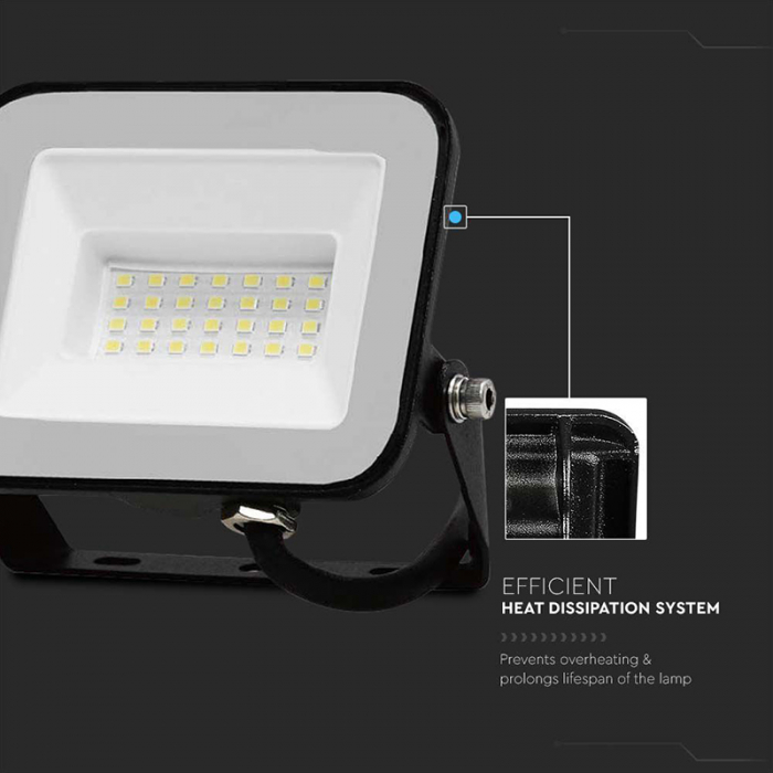 REFLECTOR LED SMD 30W 6500K IP65 CIP SAMSUNG - NEGRU [8]