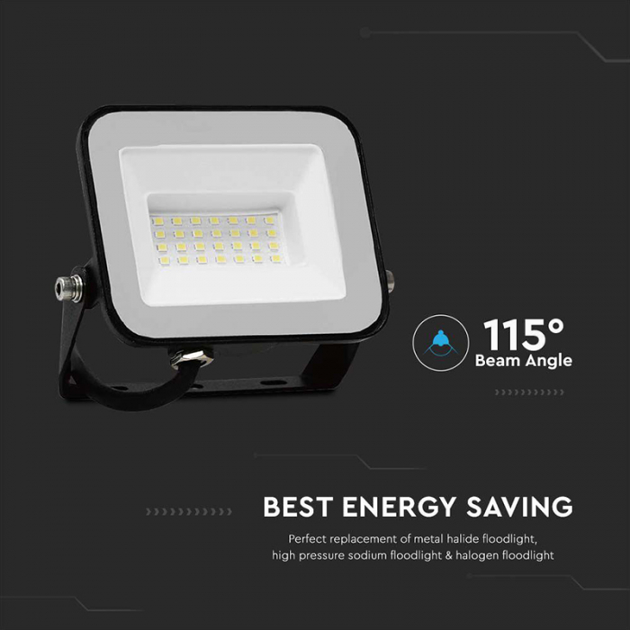 REFLECTOR LED SMD 30W 6500K IP65 CIP SAMSUNG - NEGRU [9]