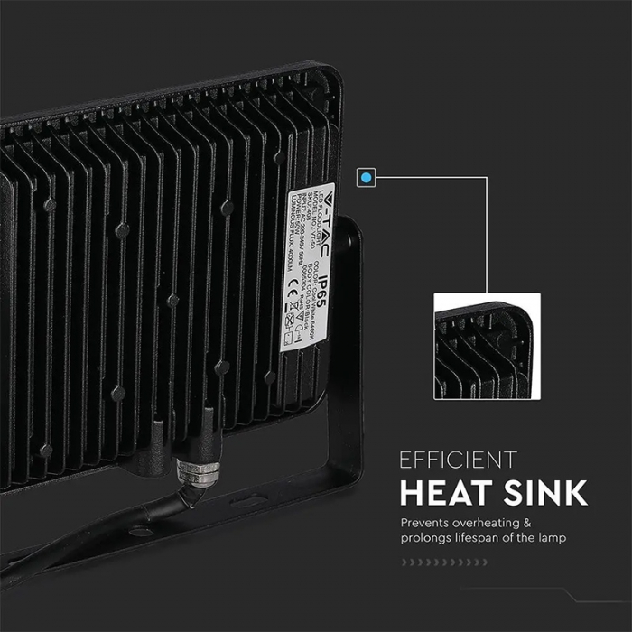 REFLECTOR LED SMD 50W 3000K IP65 NEGRU, CIP SAMSUNG [3]