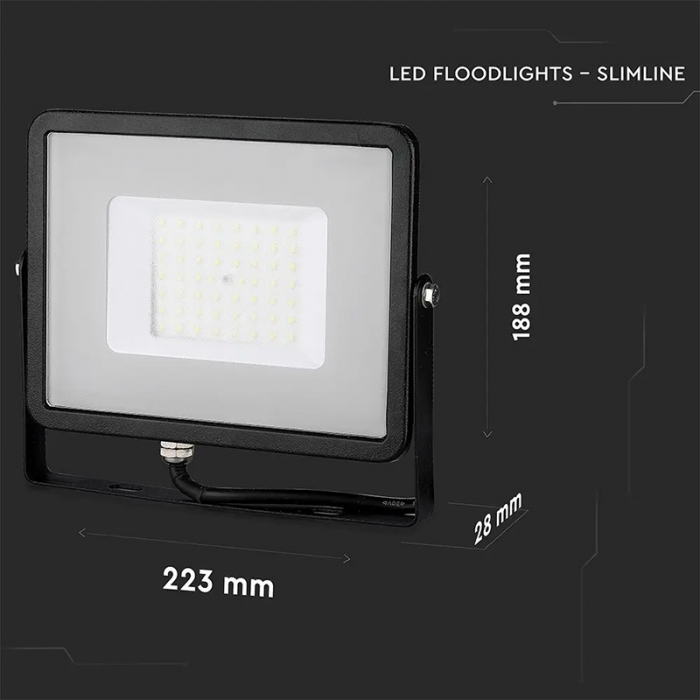 REFLECTOR LED SMD 50W 3000K IP65 NEGRU, CIP SAMSUNG [15]