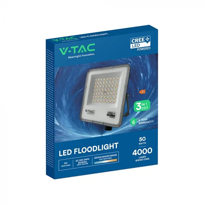 REFLECTOR LED SMD 50W 3IN1 IP65 CIP CREE- NEGRU/GRI [3]