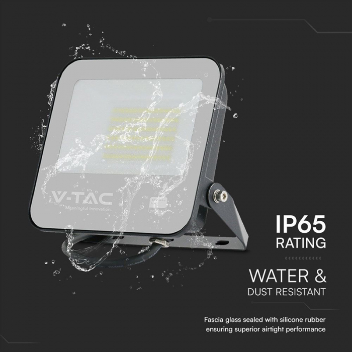 Reflector LED SMD, 50W, 4000K, IP65, cip Samsung, negru/gri, V-TAC, SKU-23688 [9]