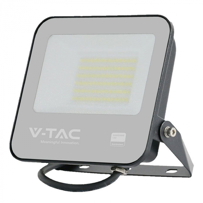 Reflector LED SMD, 50W, 4000K, IP65, cip Samsung, negru/gri, V-TAC, SKU-23688 [2]