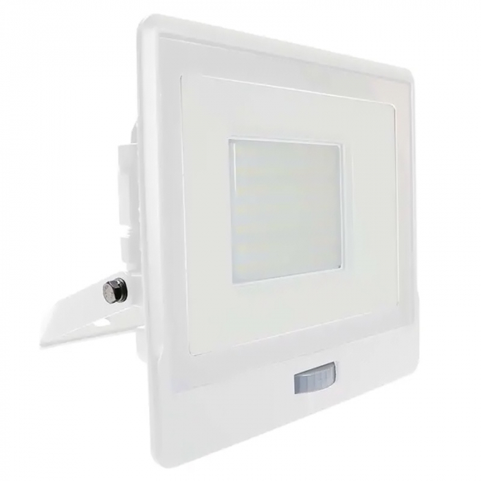 REFLECTOR LED SMD 50W 6400K IP65 CU SENZOR MISCARE - ALB [2]