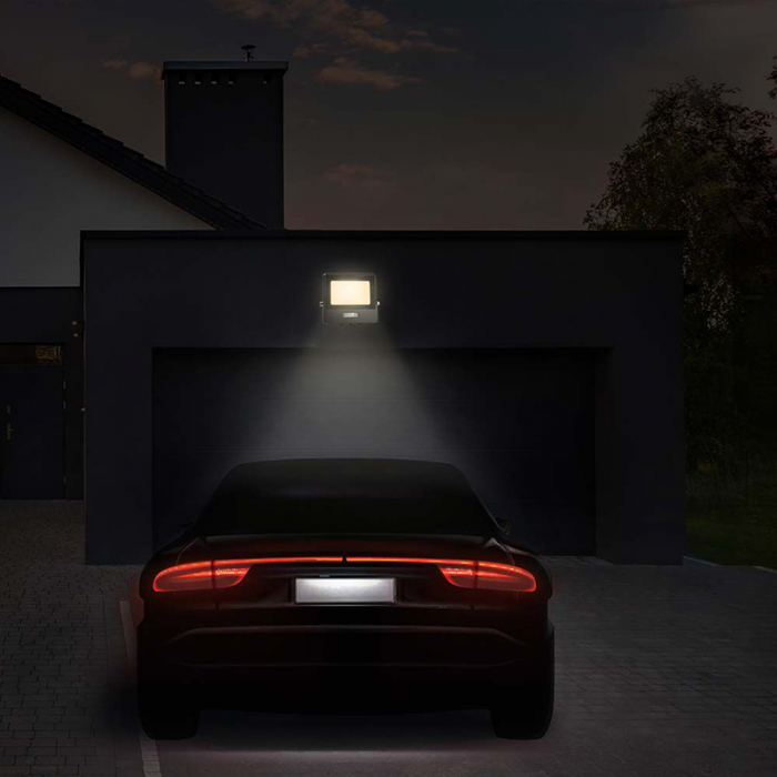 Reflector LED SMD, 50W, 6400K, IP65, cu senzor mișcare, negru, V-TAC, SKU-20291 [6]