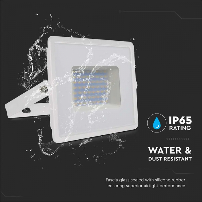 REFLECTOR LED SMD 50W 6500K IP65 - ALB [10]