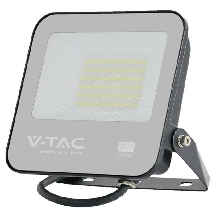 Reflector LED SMD, 50W, 6500K, IP65, cablu 1m, cip Samsung, gri, V-TAC, SKU-23600 [2]
