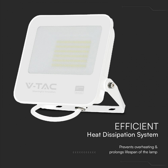 Reflector LED SMD, 50W, 6500K, IP65, cip Samsung, alb/gri, V-TAC, SKU-23690 [7]