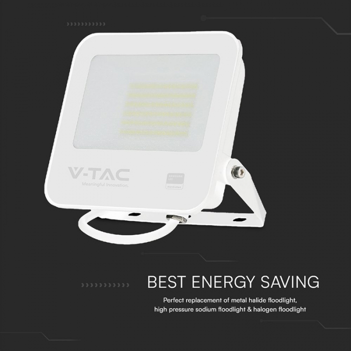Reflector LED SMD, 50W, 6500K, IP65, cip Samsung, alb/gri, V-TAC, SKU-23690 [8]