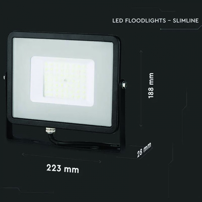 REFLECTOR LED SMD 50W 6500K IP65 CIP SAMSUNG - NEGRU [3]
