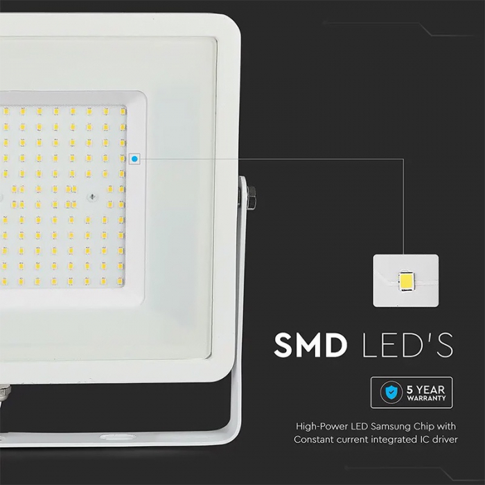 REFLECTOR LED SMD SLIM 100W 115LM/W 4000K IP65 ALB, CIP SAMSUNG [13]