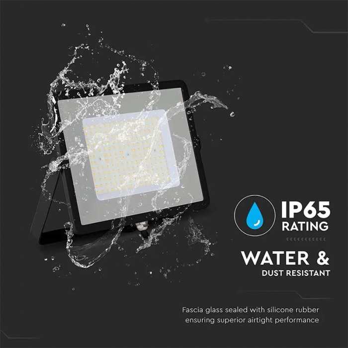 REFLECTOR LED SMD SLIM 100W 115LM/W 6400K IP65 NEGRU, CIP SAMSUNG [3]