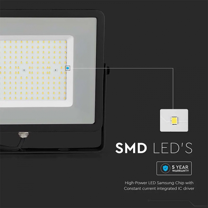 REFLECTOR LED SMD SLIM 100W 115LM/W 6400K IP65 NEGRU, CIP SAMSUNG [13]
