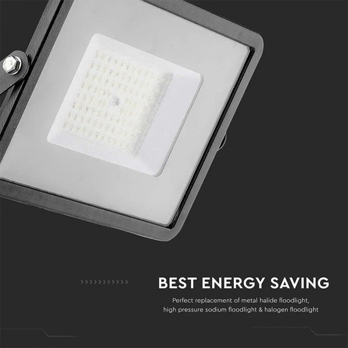 REFLECTOR LED SMD SLIM 50W 115LM/W 6400K IP65 NEGRU, CIP SAMSUNG [14]
