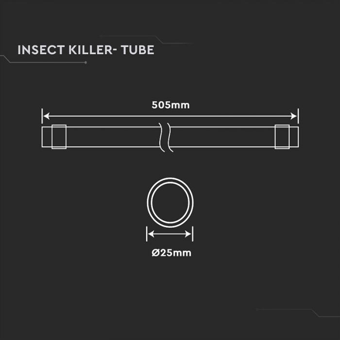REZERVA TUB T8 UV ANTI-INSECTE 15W 25X505MM [4]