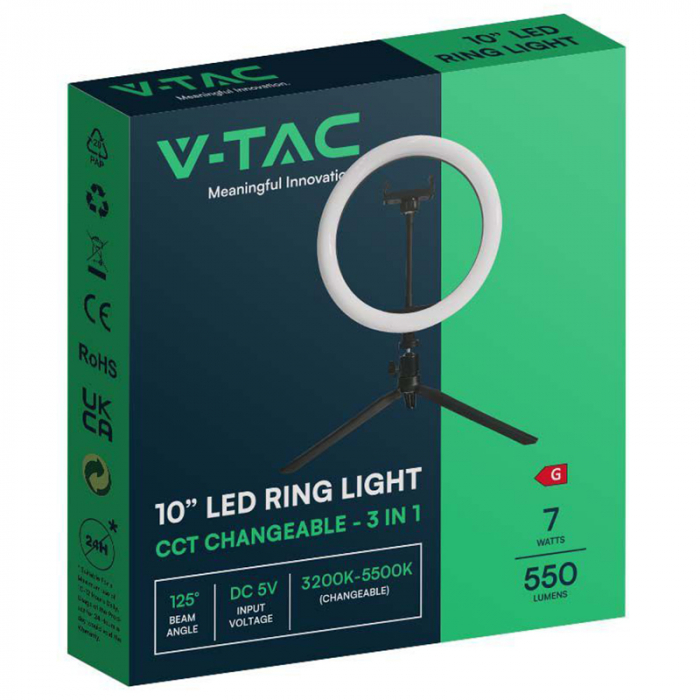 SELFIE RING LIGHT 10" CU TREPIED [8]