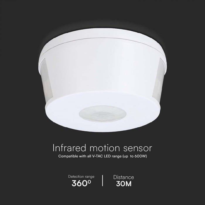 SENZOR DE MISCARE 1000W 360GR IP20 - ALB [5]