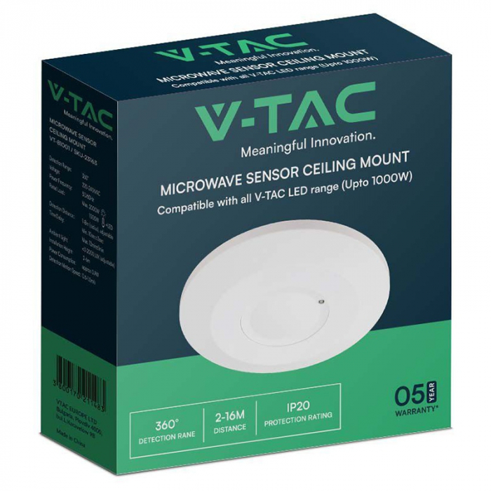 SENZOR DE MISCARE 1000W 360GR IP20 - ALB [3]