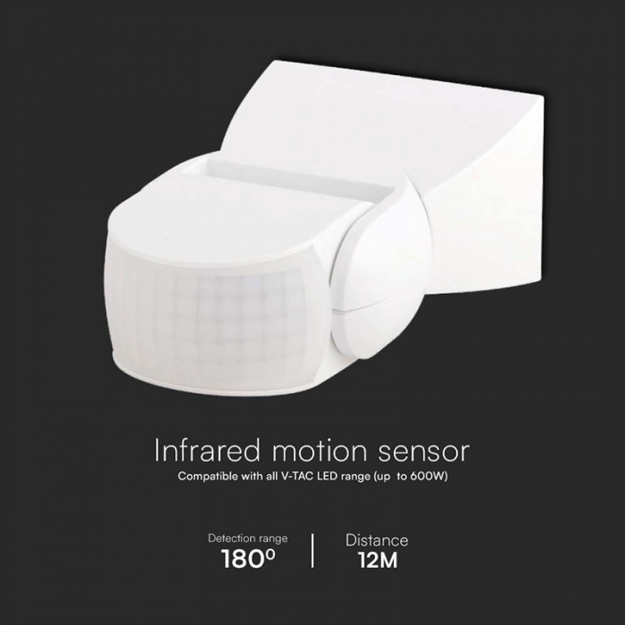 SENZOR DE MISCARE 300W 180GR IP65 - ALB [5]