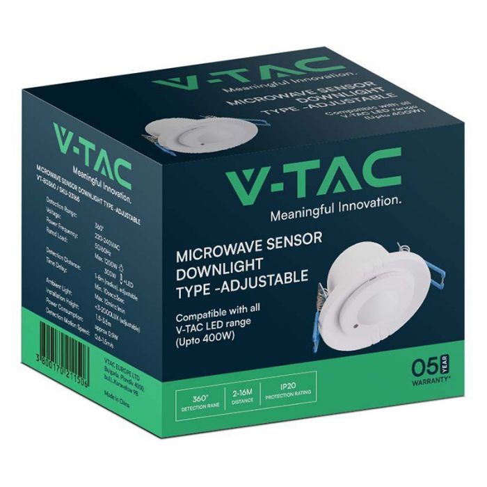 SENZOR DE MISCARE 300W 360GR IP20 - ALB [3]