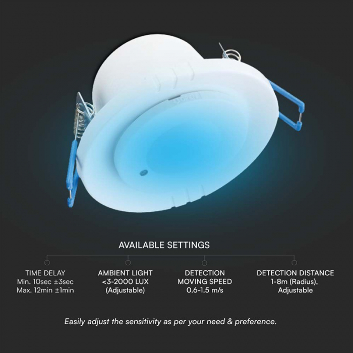 SENZOR DE MISCARE 300W 360GR IP20 - ALB [6]