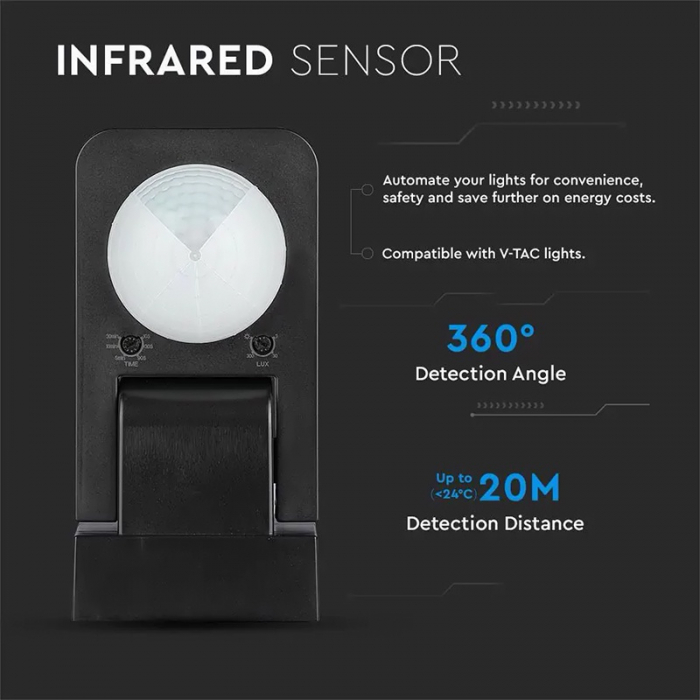 SENZOR MISCARE 360GR 1000W - NEGRU [5]