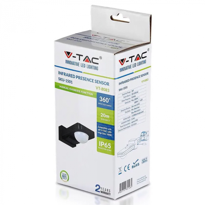 SENZOR MISCARE 360GR 1000W - NEGRU [4]