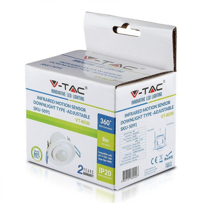 SENZOR MISCARE 360GR MONTAJ TAVAN - ALB [7]