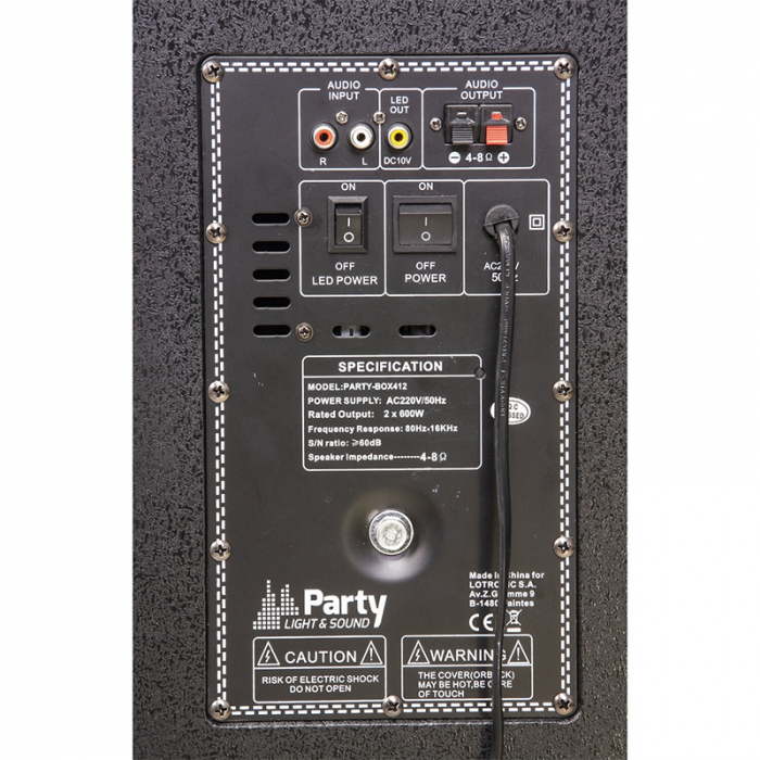 SET 2 BOXE 2X12"/30CM 1200W CU USB/SD/AUX/BLUETOOTH + TELECOMANDA [5]