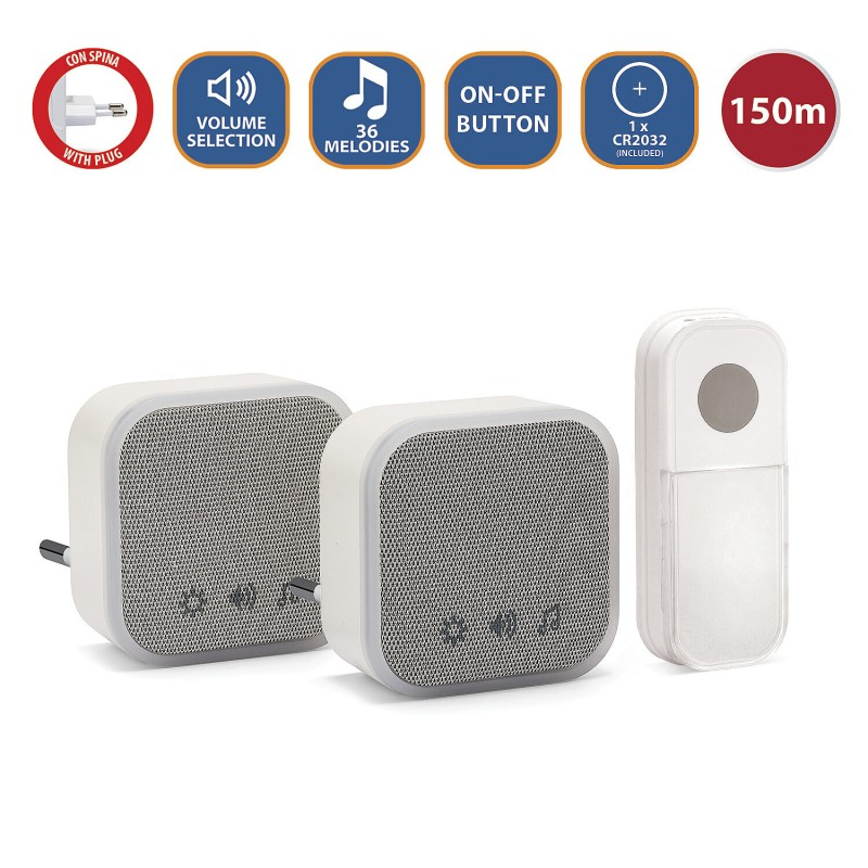SET 2 SONERII WIRELESS 36 MELODII 150M ALIMENTARE 220-240V [3]