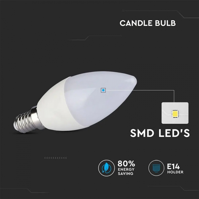 SET 3 BECURI LED E14 5.5W 2700K ALB CALD [6]