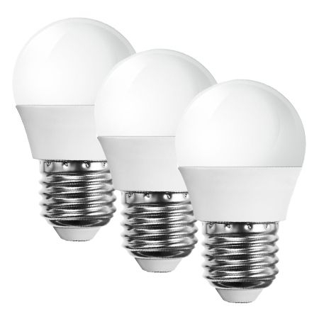 Set 3 becuri led G45 E27 5.5W 2700K alb cald V-tac [1]