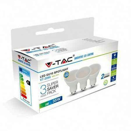 SET 3 BECURI LED GU10 5W 4000K ALB NEUTRU [1]