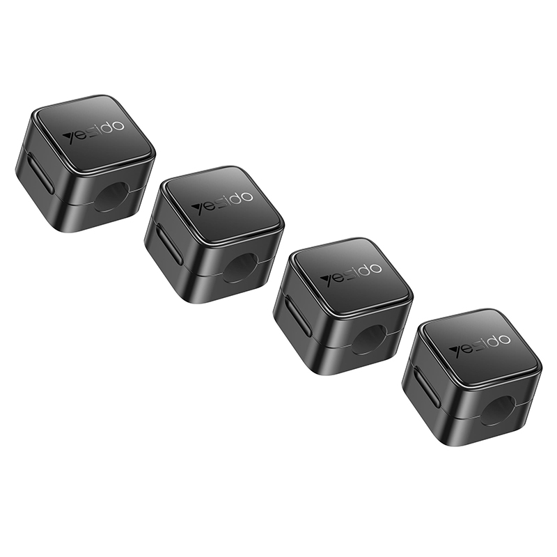 SET 4 BUC ORGANIZATOR CABLU - NEGRU [2]