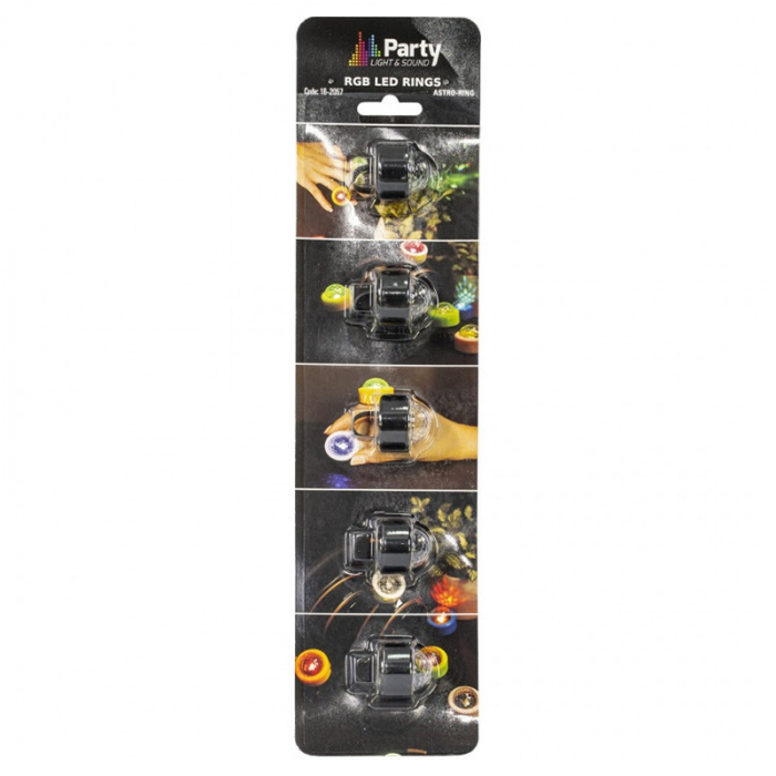 Set 4 inele iluminate led 3x0.2w rgb [4]