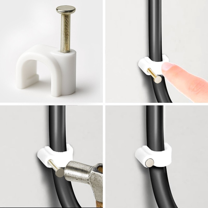SET 50 BUC CLEME PLASTIC 10MM - ALB [5]