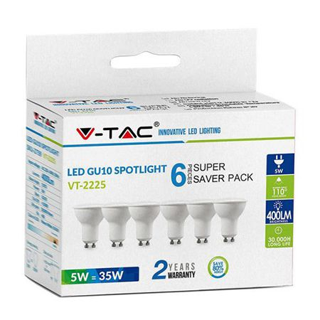 SET 6 BECURI GU10 5W 6400K ALBE RECE [1]