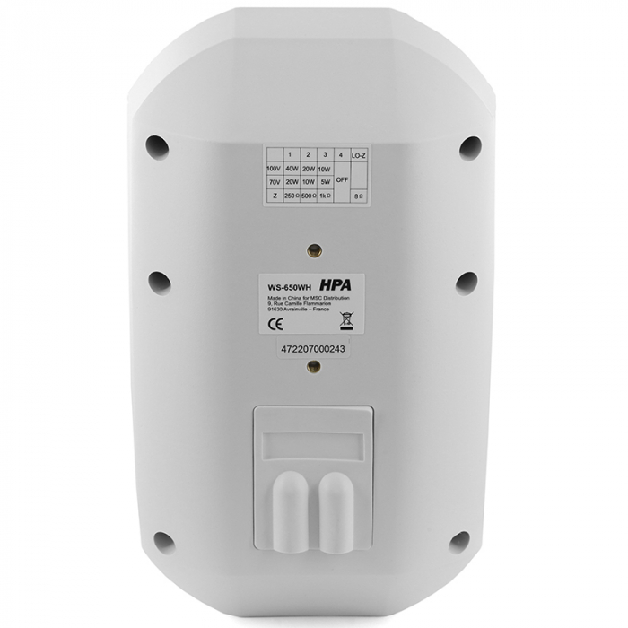 SET BOXE LINIE 60W 100V 5/10/20/30W 8OHMI IP66 - ALB [4]