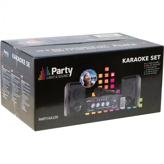 SET KARAOKE CU AMPLIFICATOR 2X50W + 2 BOXE CU BLUETOOTH/USB/SD [6]