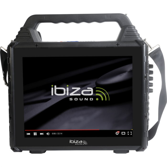 SET PORTABIL KARAOKE CU ECRAN INCORPORAT 14.1" SI 2 MIC WIRELESS [4]