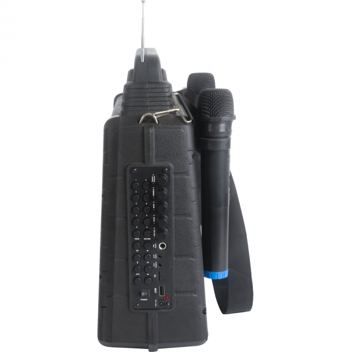 SET PORTABIL KARAOKE CU ECRAN INCORPORAT 14.1" SI 2 MIC WIRELESS [3]