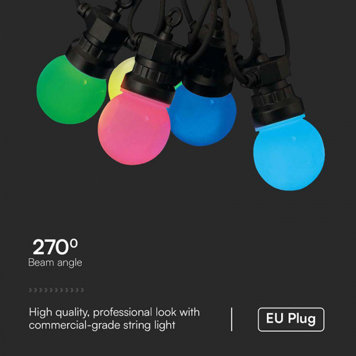 Ghirlanda luminoasa, 13 metri, 0.5W RGB IP44, v-tac [6]